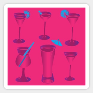 Pink Cocktails Magnet